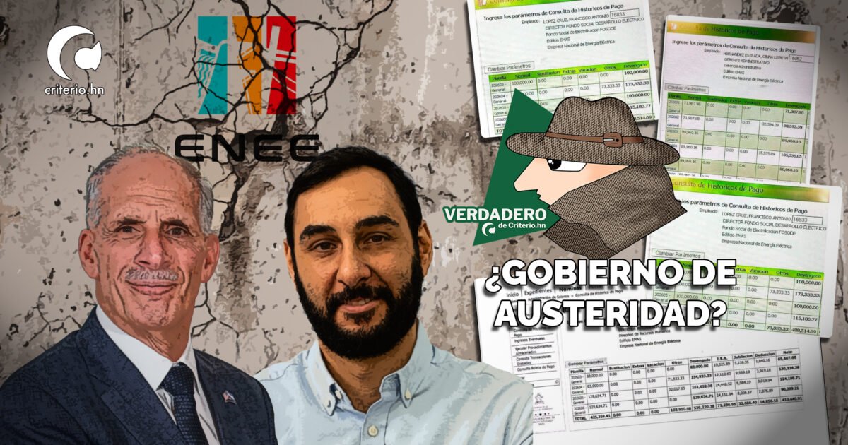 Comprobado: altos mandos de la ENEE se recetan jugosos incrementos salariales  